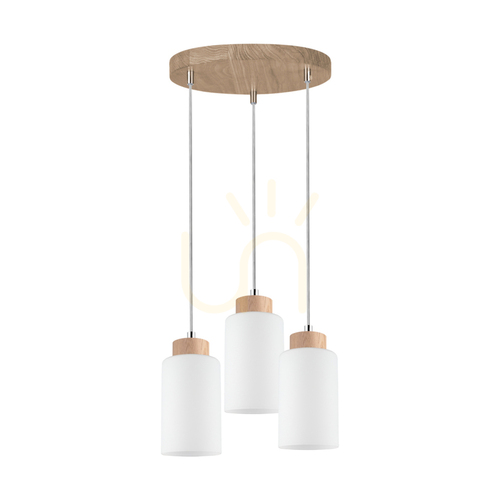 Jelölje be Selva függőlámpa, olajozott tölgy, 3xE27, Ø30 cm