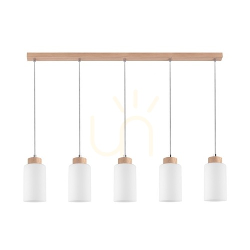 Jelölje be Selva függőlámpa, olajozott tölgy, 5xE27, 100 cm