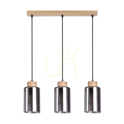 Jelölje be Selva függesztett lámpa, olajozott tölgy, 3xE27, 52 cm