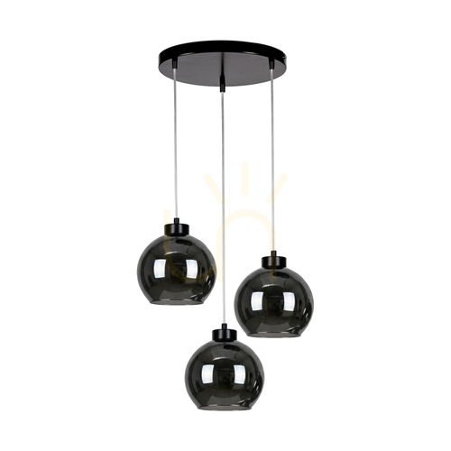Jelölje be Cameo Black függesztett lámpa, 3xE27, Ø40 cm