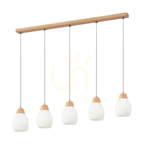 Jelölje be Skaja függesztett lámpa, olajozott tölgy, 5xE27, 100 cm