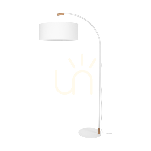 Jelölje be Brindille állólámpa, olajozott tölgy/fehér, fehér lámpaernyő, 1xE27, 94 cm