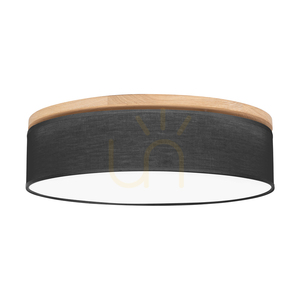 Ignis mennyezeti lámpa, olajozott tölgy, fekete lámpaernyő, 4xE27, Ø58 cm 0 Ignis mennyezeti lámpa, olajozott tölgy, fekete lámpaernyő, 4xE27, Ø58 cm small 0