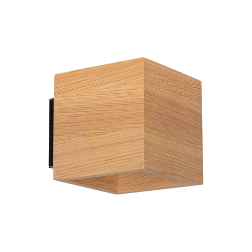 Jelölje be Block fali lámpa, olajozott tölgy/fekete, 1xG9, 13 cm