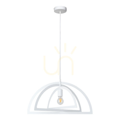 Jelölje be Justyna függesztett lámpa, 1xE27, 60 W, fehér, Ø57 cm