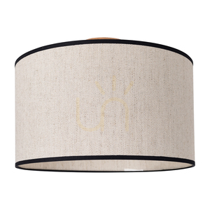 Negrette mennyezeti lámpa, 1xE27, Max. 60 W, olajozott tölgy/bézs-fekete, Ø35 cm small 0