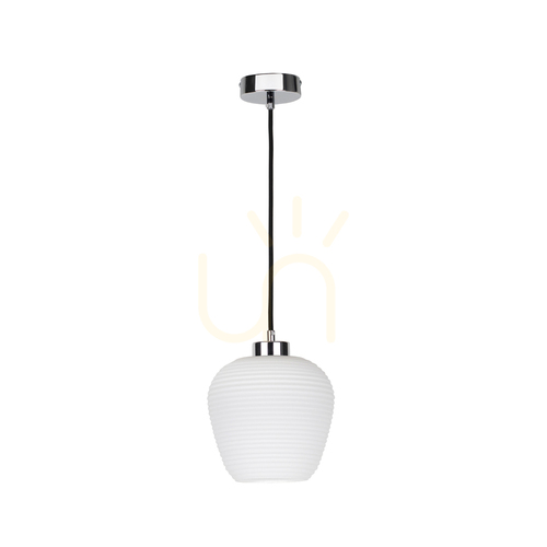 Jelölje be Pulsar függesztett lámpa, 1xE27, 60 W, króm/fekete/fehér, Ø20 cm