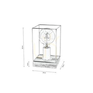 Gretter asztali lámpa, 1xE27, Max. 25 W, olajozott tölgy/fekete, 13,5 cm small 1