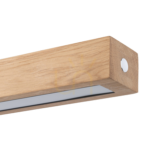 Valjevo függesztett lámpa, 1 db 28 W-os LED-del, fekete/olajozott tölgy/érintéses fényerő-szabályozóval, 90 cm small 1
