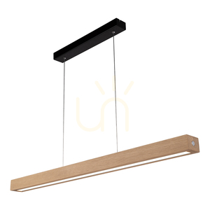 Valjevo függesztett lámpa, 1 db 28 W-os LED-del, fekete/olajozott tölgy/érintéses fényerő-szabályozóval, 90 cm small 2