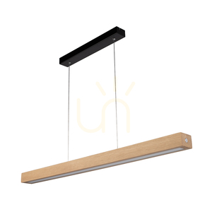 Valjevo függesztett lámpa, 1 db 28 W-os LED-del, fekete/olajozott tölgy/érintéses fényerő-szabályozóval, 90 cm small 0
