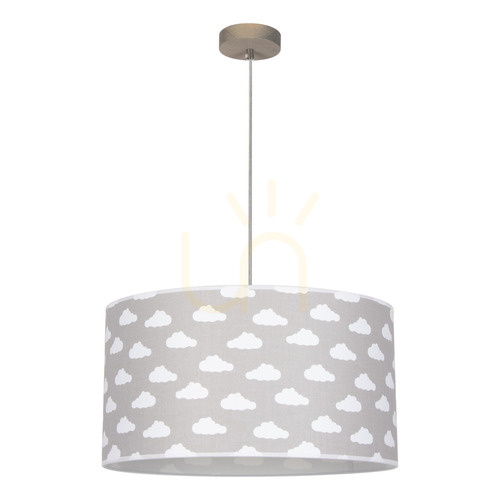 Jelölje be Fiete függesztett lámpa, 1xE27, Max. 60 W, szürkére pácolt fenyő/króm/átlátszó/szürke-fehér, Ø45 cm