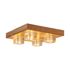 Tony mennyezeti lámpa, 4 db G4-es 2,5 W-os LED-del, olajozott tölgy/átlátszó, 34 cm small 1