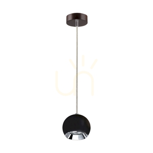 Spot Light Ball Wood 5143176 függőlámpa, diószínű/fekete, Ø12 cm, 5 W-os GU10 LED-fényforrással small 5