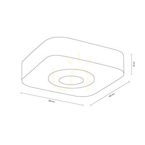 Sunniva beépíthető mennyezeti lámpa. 1 db 5 W-os LED, olajozott tölgy/szatén, 14 cm small 2