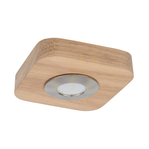 Jelölje be Sunniva beépíthető mennyezeti lámpa. 1 db 5 W-os LED, olajozott tölgy/szatén, 14 cm
