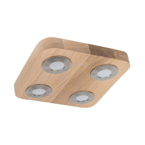 Sunniva mennyezeti lámpa, 4 db 5 W-os LED-del, olajozott tölgy/szatén, 26 cm small 1