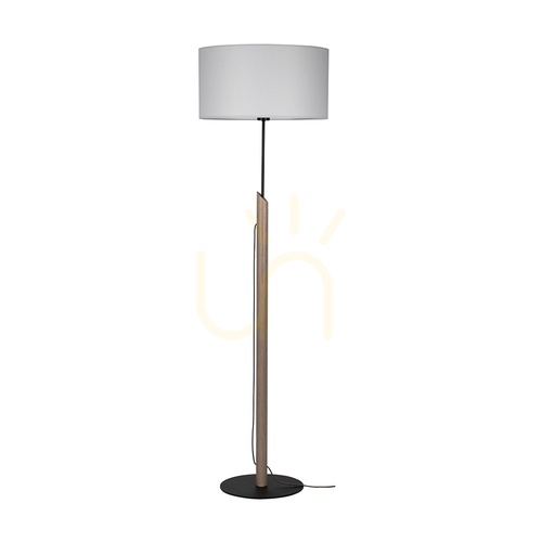 Jelölje be Compago állólámpa 1xE27 60 W szürke fenyő/fekete/antracit fonott/szürke Ø45 cm
