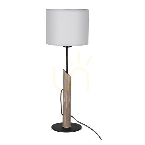 Jelölje be Compago asztali lámpa, 1xE27, Max. 40 W, szürke fenyő/fekete/antracit, fonott, szürke, Ø20 cm