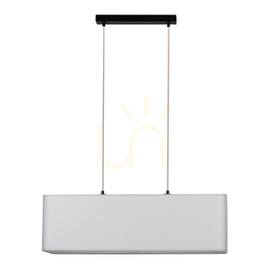 Cassida függesztett lámpa 2xE27 40 W fekete/átlátszó PVC/szürke 80 cm small 0
