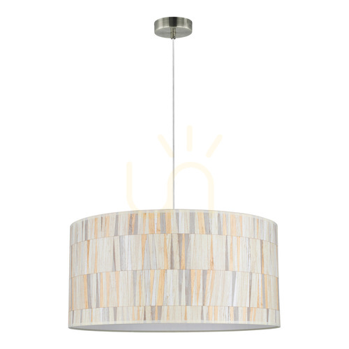 Jelölje be Kairo függőlámpa, 1xE27, max.. 25 W, szatén/átlátszó/bézs, Ø 50 cm