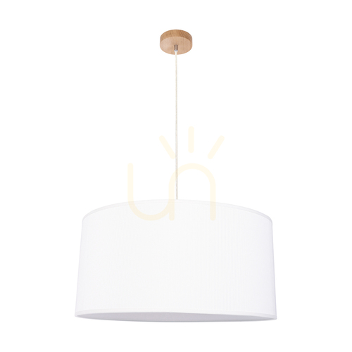Jelölje be Lorios függesztett lámpa, 1xE27, max.. 60 W-os olajozott tölgy/átlátszó/fehér cellulóz, Ø50 cm