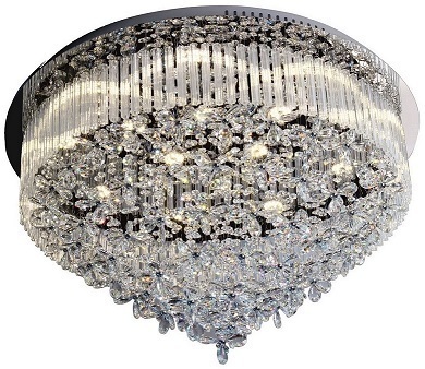 Jelölje be Hera mennyezeti lámpa, 15 db 4 W-os LED-del, króm/átlátszó, Ø80 cm