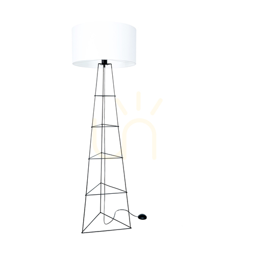 Jelölje be Marlene állólámpa 1xE27 60 W fekete/fekete/fehér, Ø50 cm
