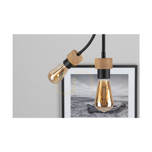 Allumer mennyezeti lámpa, 4xE27, Max. 25 W, olajozott tölgy/fekete fém, 26 cm small 3