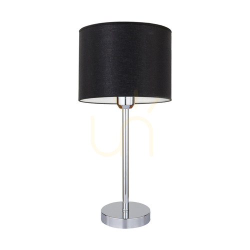 Nézze meg Amor asztali lámpa, 1xE27, Max. 40 W, krómozott fém/fekete, PVC-kábel/fekete, lámpaernyő Ø25 cm