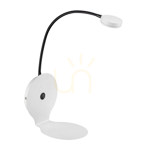 Jelölje be Arles fali lámpa, 1 db 3000 K-es, 3 W-os LED-lámpával, fehér/fekete fém, Ø15 cm