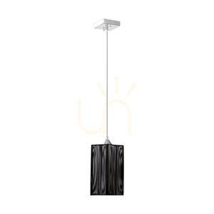 Atana függesztett lámpa, 1xE27, Max. 60 W, krómozott fém / átlátszó PVC-kábel / fekete lámpaernyő, 12 cm small 0