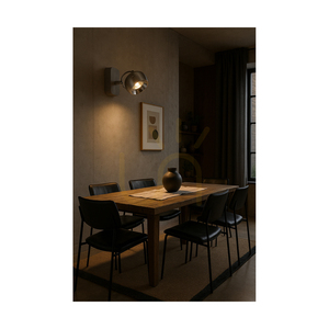 Gömb alakú beton fali lámpa, 1 db GU10-es LED-izzóval együtt (max.. 5 W), szürke beton/szaténfém, 22 cm small 1
