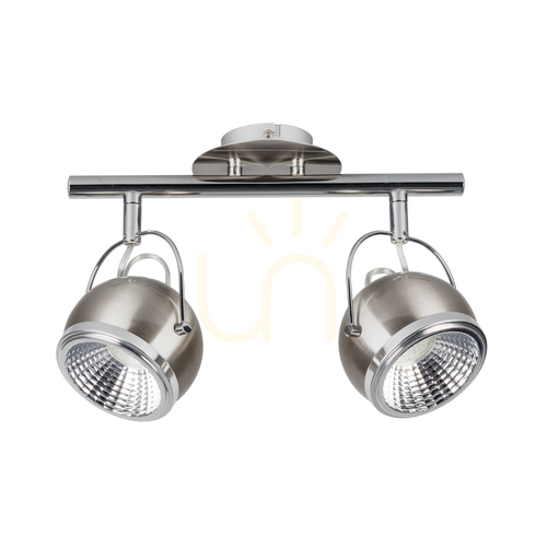 Jelölje be Gömb alakú mennyezeti lámpa, 2 db GU10-es LED-izzóval együtt (max.. 6 W), szaténfém, 35 cm