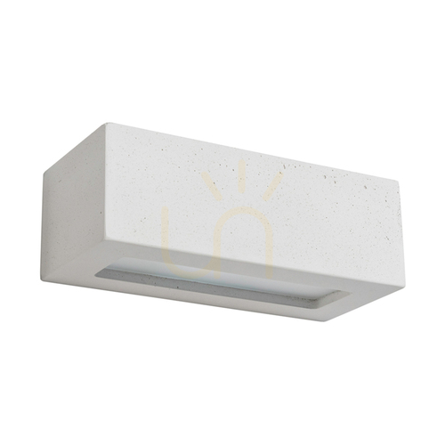Jelölje be Téglafalra szerelhető falikar 1xE27 Max. 40 W, fehér beton/matt üveg, 31 cm