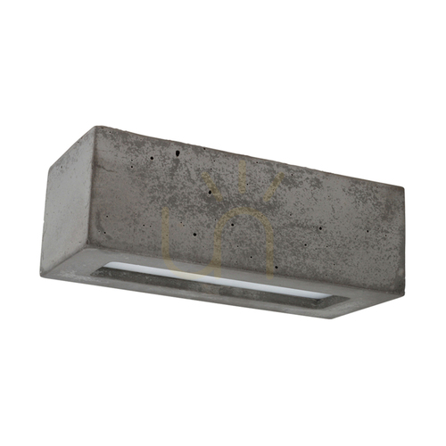 Jelölje be Téglafalra szerelhető falikar 1xE27 Max. 40 W, betonszürke/matt üveg, 31 cm