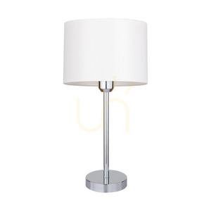 Dove asztali lámpa, 1xE27, Max. 40 W, krómozott fém / átlátszó PVC-kábel / fehér lámpaernyő, Ø25 cm small 0