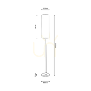 Eleganta állólámpa, LED-del + 500 lm, 3000 K, 22 W, antracit színű fém / fekete PVC-kábel / fehér lámpaernyő, Ø 25 cm small 2