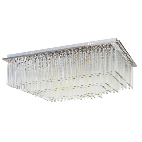 Jelölje be Euphoria mennyezeti lámpa, 19 LED-del, 3000 K, 57 W, krómozott fém/átlátszó kristályok, 80 cm