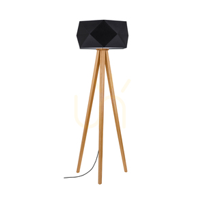 Finja állólámpa, 1xE27, Max. 60 W, olajozott tölgy/antracit, fonott kábel/fekete, lámpaernyő Ø52 cm small 0