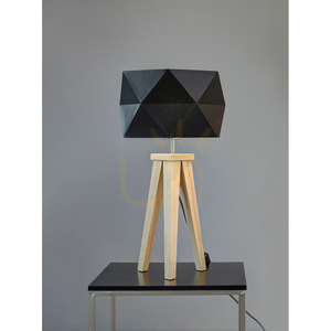 Finja asztali lámpa, 1xE27, Max. 60 W, olajozott tölgy/antracit, fonott kábel/fekete, lámpaernyő Ø29 cm small 1