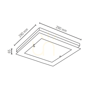 Finn mennyezeti lámpa, 1xLED, 2700 K, 14 W, nyírfa/króm fém/fehér üveg, 29 cm small 2