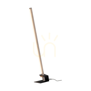 Forestier állólámpa, 1xLED, 3000K, 18 W, szürkére pácolt fenyő, fekete fém, fekete PVC-kábel (40 cm) small 1