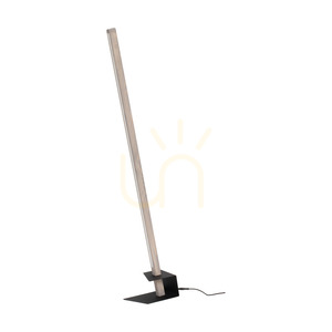 Forestier állólámpa, 1xLED, 3000K, 18 W, szürkére pácolt fenyő, fekete fém, fekete PVC-kábel (40 cm) small 0