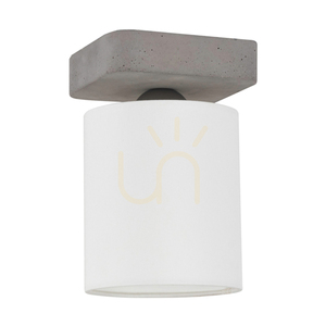 Kíméletes fali lámpa, 1xE27, max.. 25 W-os, betonszürke/fekete fém/fehér lámpaernyő, 13,5 cm small 0
