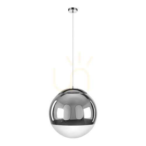 Jelölje be Gino függesztett lámpa, 1xE27, Max. 60 W, krómozott fém/krómozott üveg, Ø50 cm