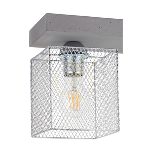 Gittan mennyezeti lámpa, 2xE27, Max. 60 W, betonszürke/krómozott fém lámpaernyő, 35 cm small 1