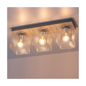 Gittan mennyezeti lámpa, 3xE27, Max. 60 W, betonszürke/krómozott fém lámpaernyő, 55 cm small 2