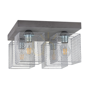 Gittan mennyezeti lámpa, 4xE27, Max. 60 W, betonszürke/krómozott fém lámpaernyő, 34 cm small 0
