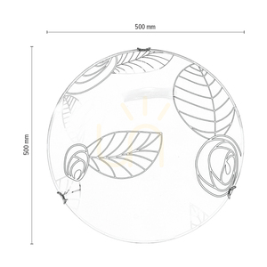 Indiana mennyezeti lámpa, 1 db 2700K-es, 30 W-os LED-lámpával, krómozott fém/fehér üveg lámpaernyő, Ø50 cm small 6